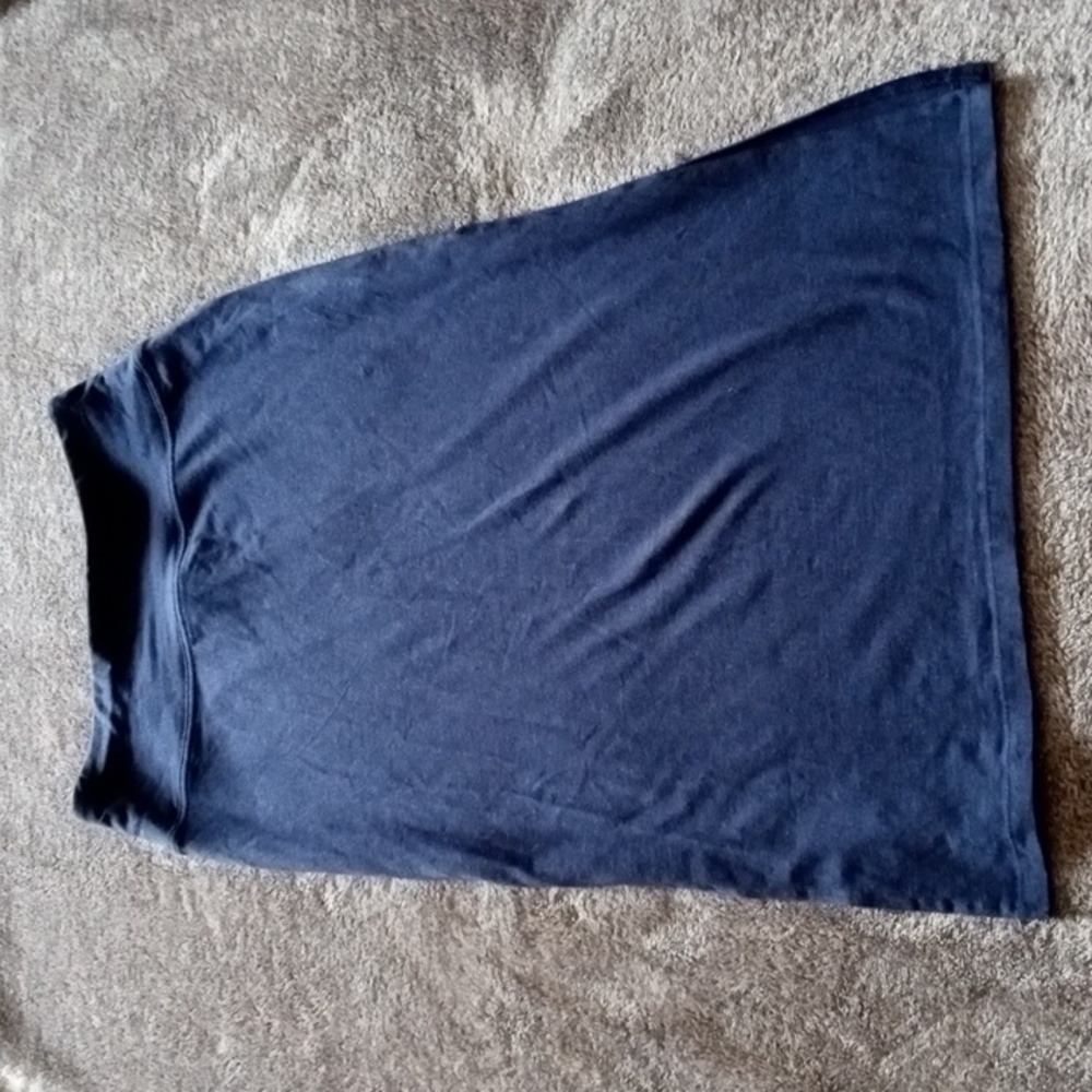 Athleta heathered blue side slit skirt